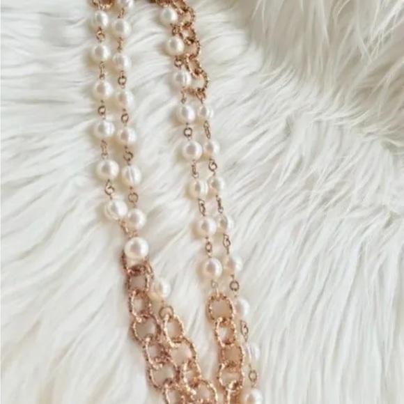 Honora Bronze Italy Genuine Pearl Chain Necklace Fancy Clasp, 36" Long - Picture 6 of 6